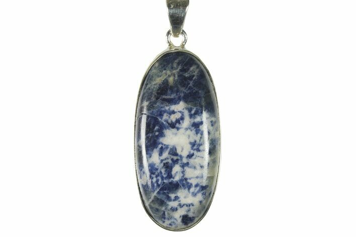 Polished Sodalite Pendant (Necklace) - Sterling Silver #228564